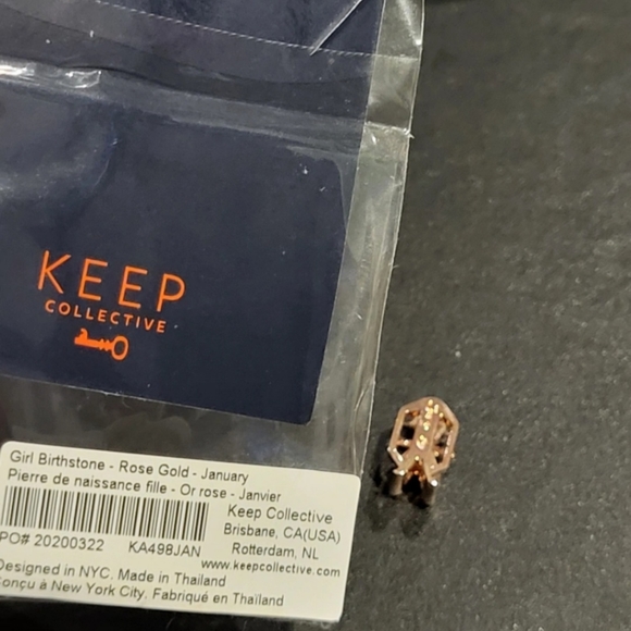 Keep Collective Key Girl Birthstone zcahrm Rose gold- January - Picture 7 of 7